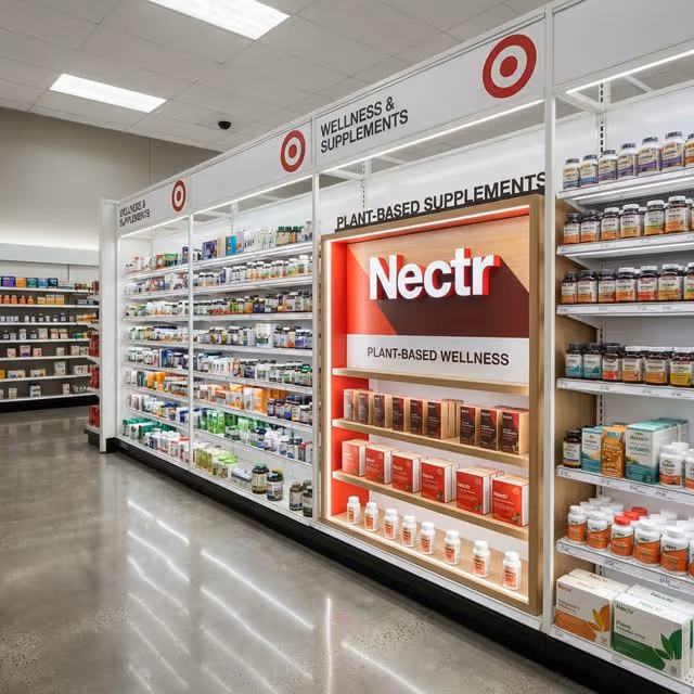 Nectr Energy Nicotine-Free Pouches on display at Target