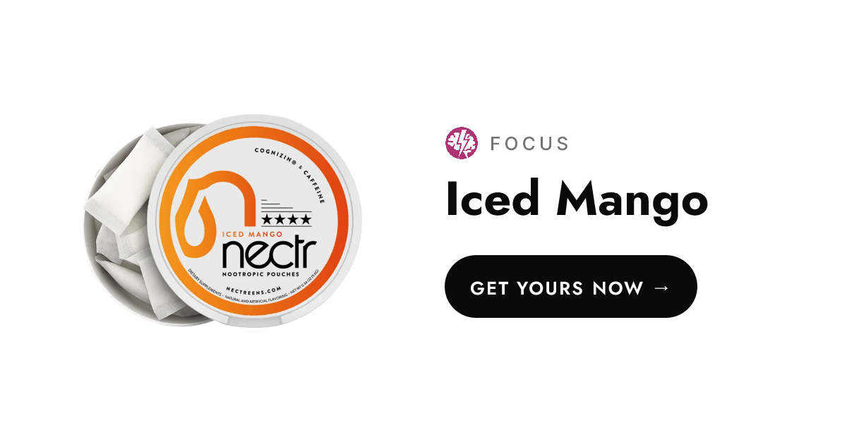 Focus Pouches — Iced Mango | Nectr Energy