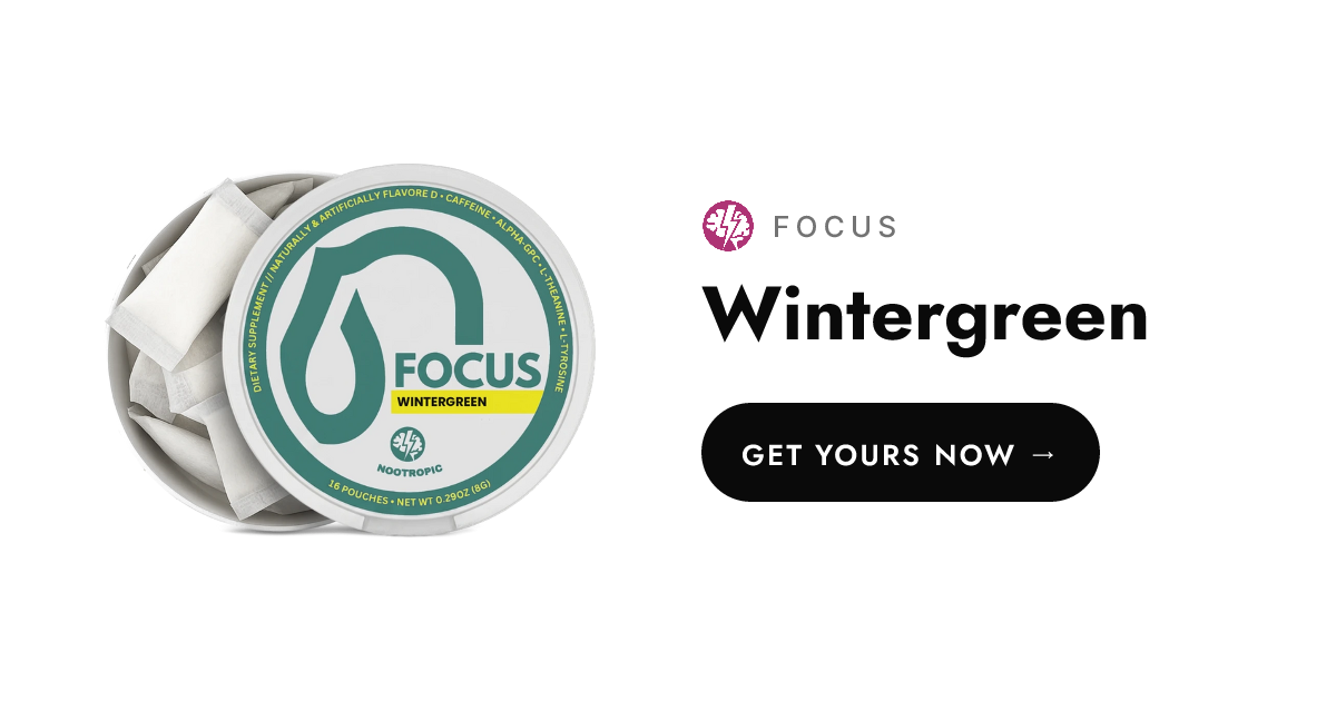 Focus+ Pouches: Wintergreen Nootropic | Nectr Energy